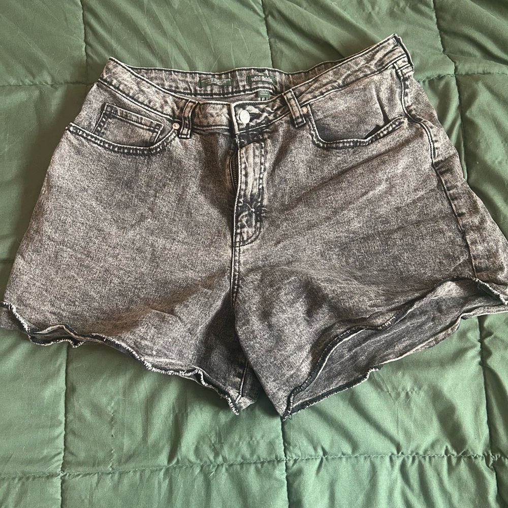 wild fable Washed Black High-Rise Denim Shorts